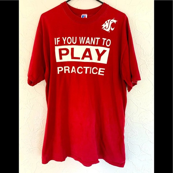 VINTAGE WASHINGTON STATE COUGARS TEAM ISSUED WORN RUSSELL ATHLETIC DREW BLEDSOE - Picture 1 of 5
